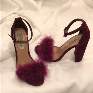 Steve Madden Carabu Suede 4 inch with ankle strap